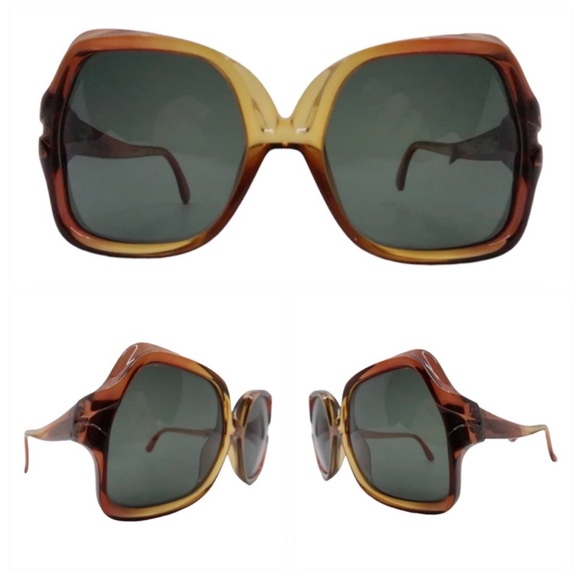 1970 Corra Optyl Sunglasses,Oversized Statement Boho...